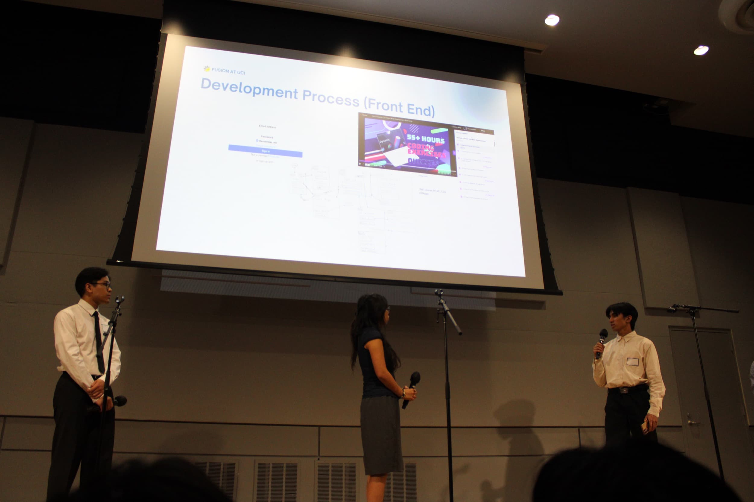 Members presenting an engineering project